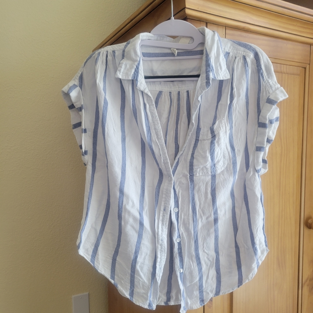 Striped button down